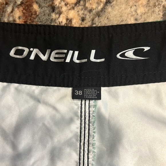 ONeill board shorts/swim Black, Green, Yellow SZ 38 - Picture 6 of 9